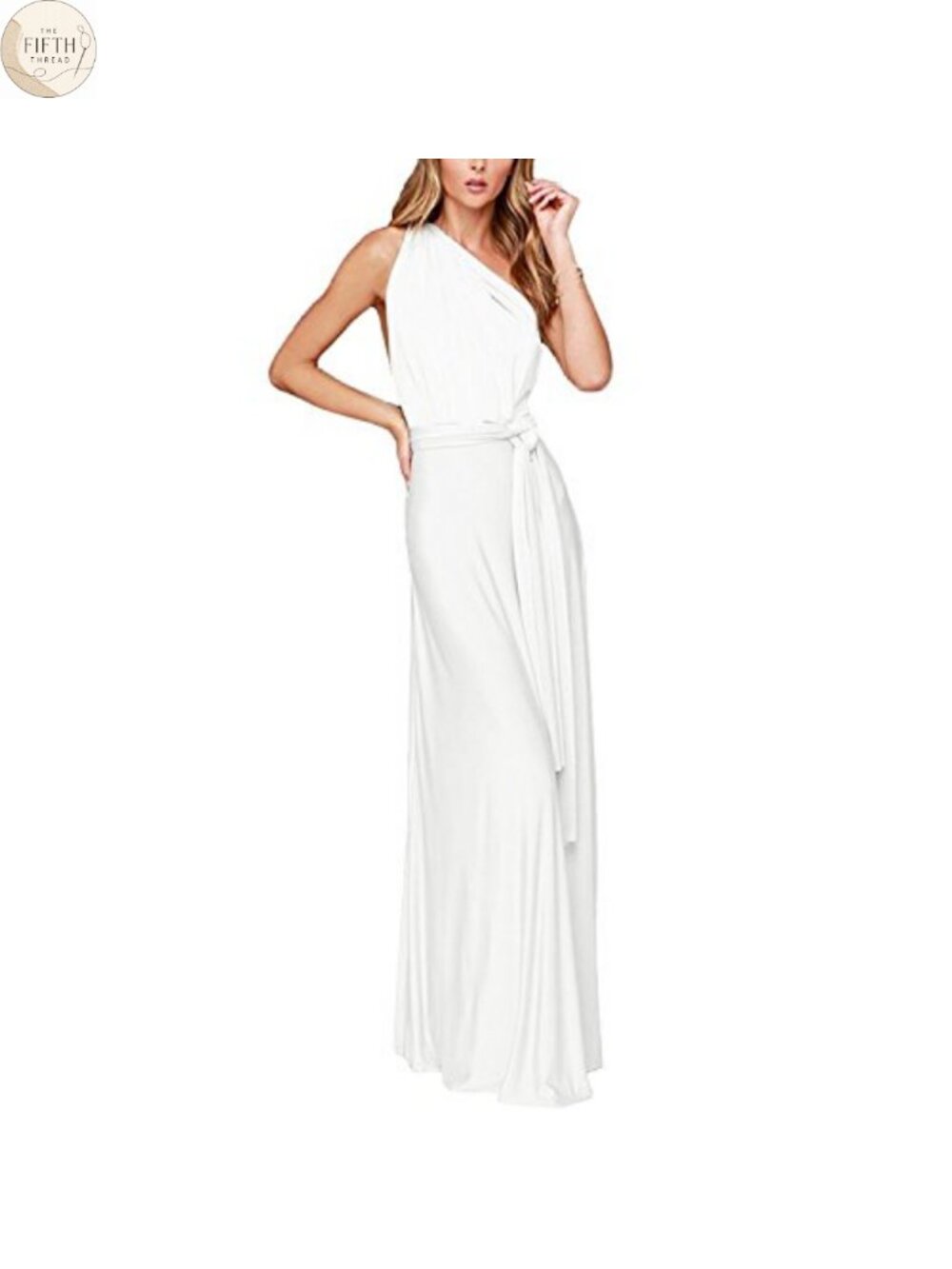 Women Convertible Multi Way Maxi Dress Halter Spaghetti Strap Formal Gown